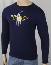 Ralph Lauren Childrens Navy Blue Big Pony Long Sleeve Crewneck Tee T-Shirt NWT
