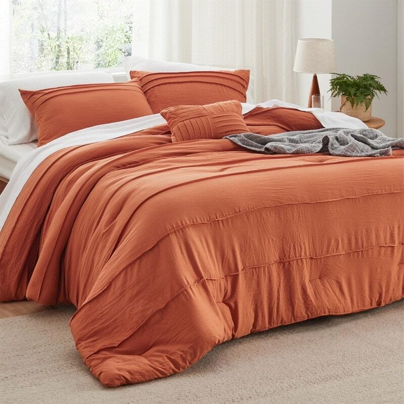 Comforter Set - 4 Pieces Pinch Pleat Bed Set tvHYX6yeeEAX7N7S8IOxKQsTD8mU7mBs-image