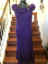 SL Fashions Skirt & Top Purple Lined Made in USA Party/Church/Wedding New 10P