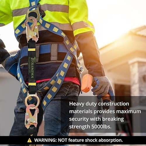 Safety Harness Extension Lanyard 18”D-Ring Extender Fall Protection Arrest Syste - Picture 6 of 7