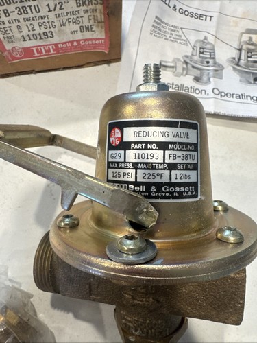 New Bell & Gossett FB-38TU 110193 1/2” Brass Pressure Reducing Valve - Picture 4 of 7