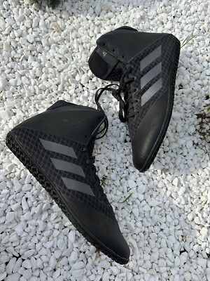 Adidas Mat Wizard AC6971 Carbon Black Wrestling Shoes Sneakers Mens US Size 13