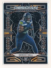 DERICK HALL 2023 PANINI OBSIDIAN ELECTRIC ETCH ORANGE RC 13/49 SEATTLE SEAHAWKS