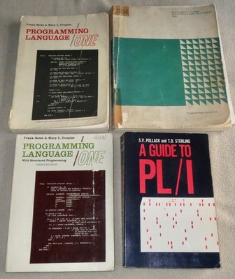 Lot of Four PL/I Coding/Programming Books: One is an IBM Programmed Instruction