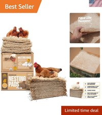 Soft Aspen Laying Hen Nesting Pads - 10 Pack, 13x13 for Comfort Cleanliness