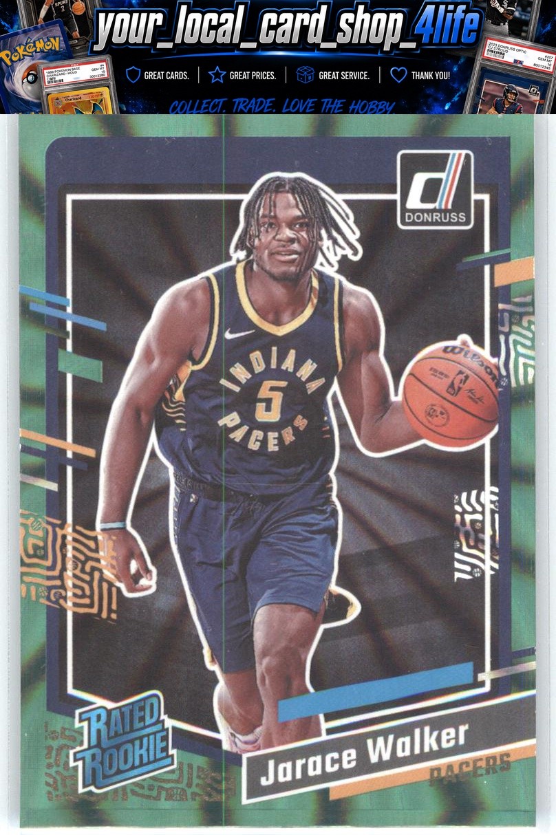 2023-24 Donruss Green Laser Holo #207 Jarace Walker Rookie Indiana Pacers