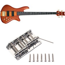 Bridge per chitarra basso Fender Precision Jazz Parts Chrome 201B-4 Badass