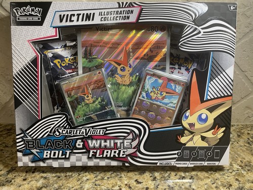 POKEMON SCARLET VIOLET BLACK BOLT & WHITE FLARE VICTINI ILLUSTRATION SAMMLUNG