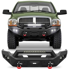 Steel Front Bumper For 2006-2008 Dodge Ram 1500 With Winch Plate Sensor Holes