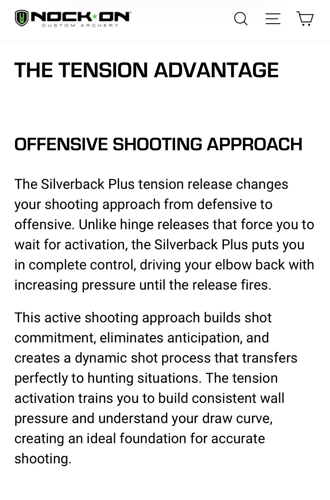 Carter Nock On Silverback Back Tension Release – Excellent Condition