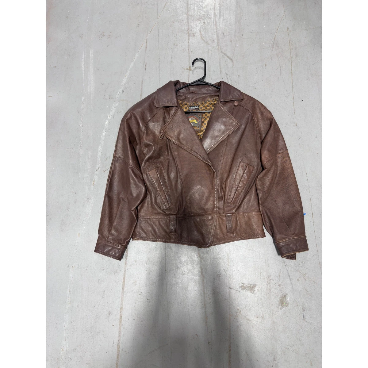 Brown Leather 1980s Vintage Outerwear Coats & Jackets for Men for