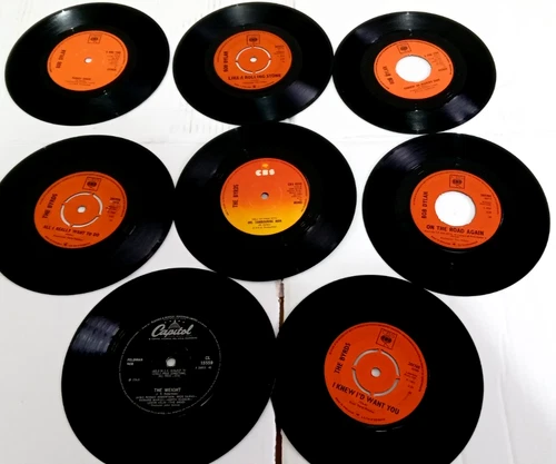JOB LOT OF  8  BOB DYLAN THE BYRDS & THE BAND 7" SINGLES