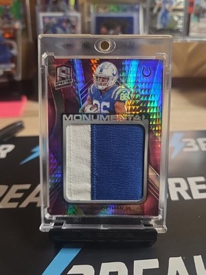2020 Panini Spectra Momentum Prizm Color Match Patch #37 Michael Pittman Jr. /15