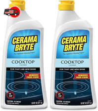 Cerama Bryte Cooktop Cleaner 2 Pack Non Abrasive Heavy Duty 18 oz each