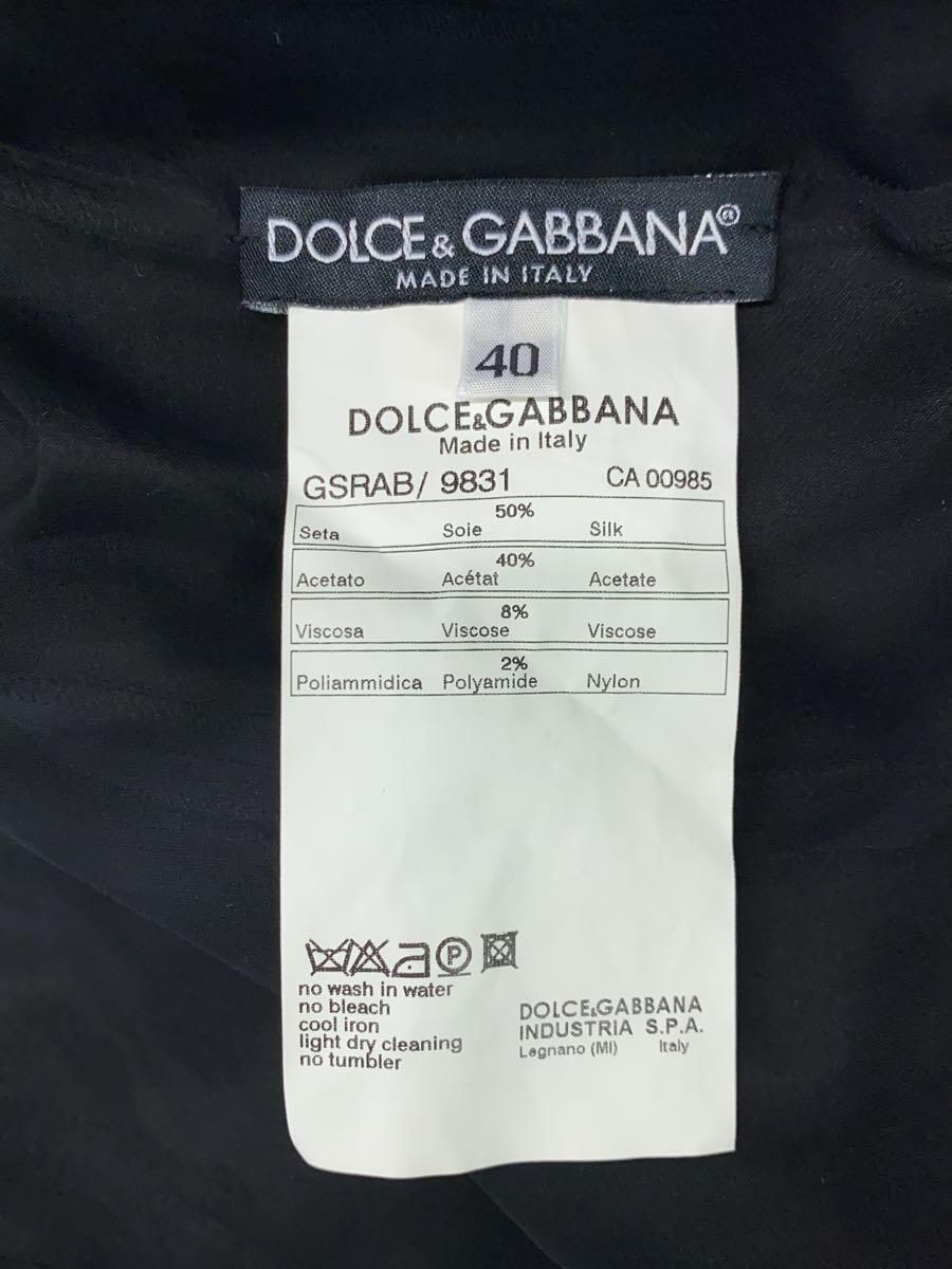 DOLCE & GABBANA altra giacca design sottile lavorazione 40 seta nera GSRAB usata
