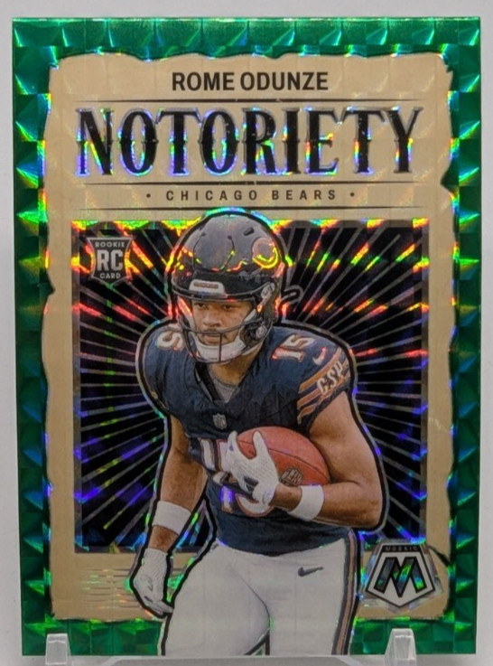 2024 Panini Mosaic #24 Rome Odunze Notoriety Rookie Green Mosaic Prizm - Bears