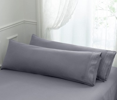 Aormenzy Microfiber Pillow Cases-Body Size Set of 2-1800 Thread Count Ultra