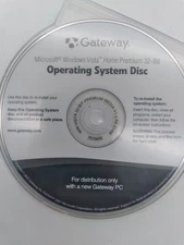 GATEWAY WINDOWS VISTA HOME PREMIUM 32 Operating System Disc 7515416