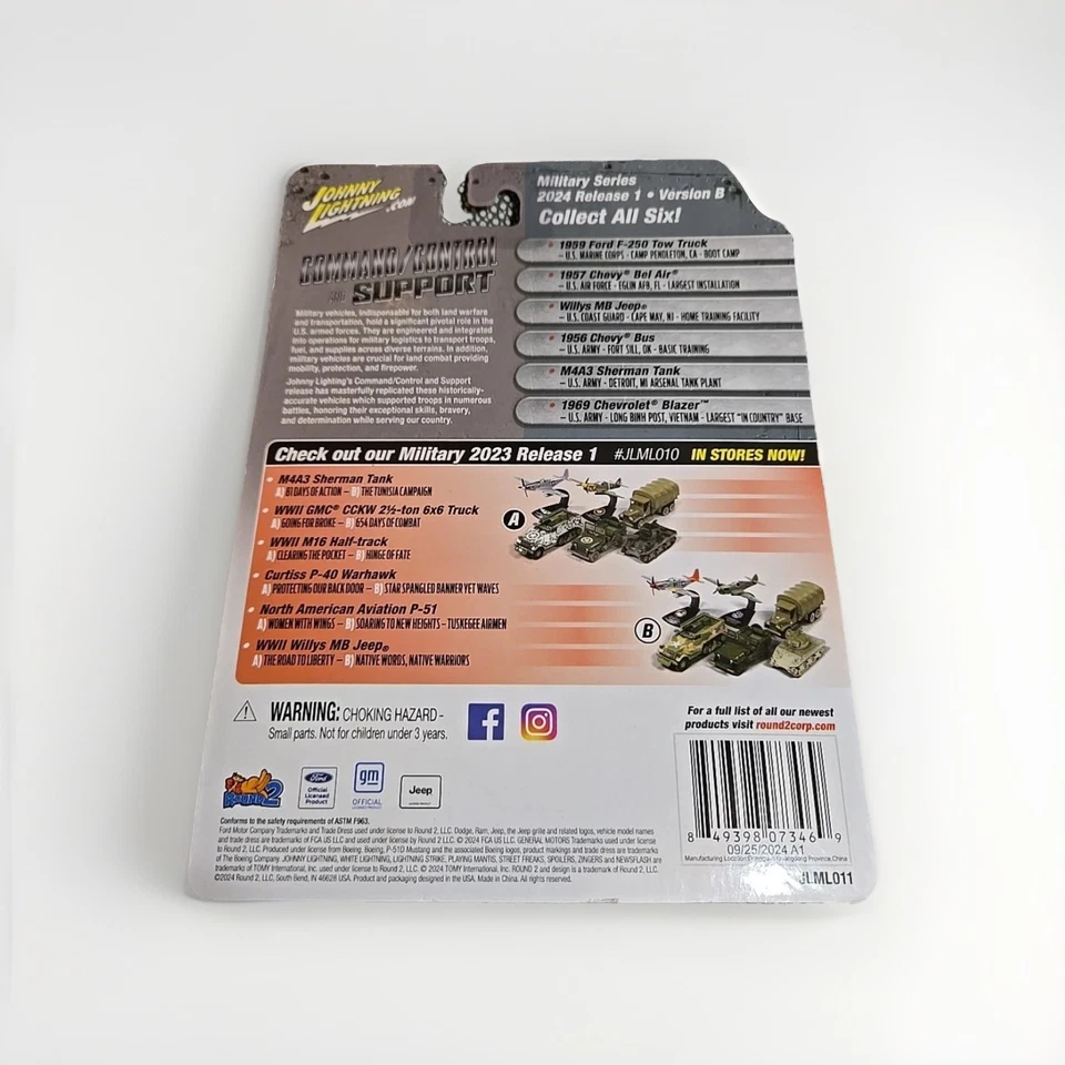 Autobús Chevy Johnny Lightning Command Control Support Fort Sill, OK Chase White 1956 Foto 2 de 2