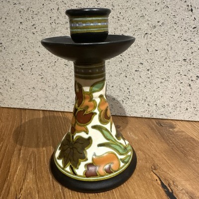 Antiker Kerzenständer Dutch Teller Atrium Plazuid Gouda Holland Vintage 30er