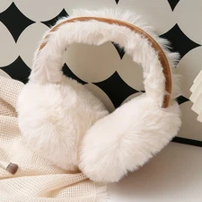 Women Men Fluffy Ear Muffs Winter Earmuffs Plush Ear Warmer Cover Over-the-Head