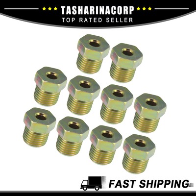 Piece of 10 1/2 Inch-20 Thread Brake Line Nut Fitting for 3/16'' Steel Brake Line