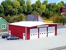 Pike-Stuff Fire Station Kit (Red) - HO Scale ...
