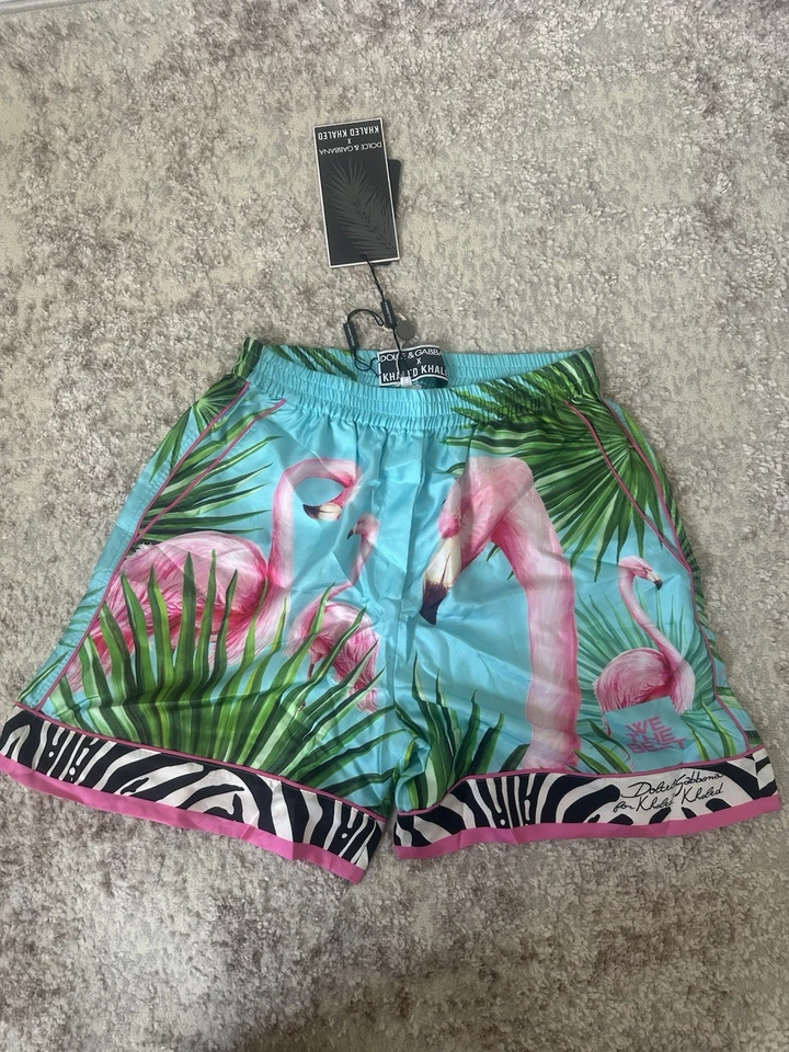 Dolce & Gabbana x DJ Khaled Flamingo Shorts IT 42 We The Best Edición Limitada - Imagen 1 de 4