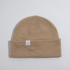 Coal The FLT Low Profile Recycled Polyana Jersey Knit Beanie Khaki New