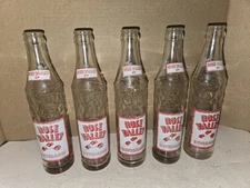 5 Vintage 50's/60's Rose Valley Beverages Soda 8 Oz ACL Glass Bottles,Darby,PA