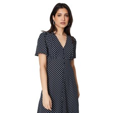 Dorothy Perkins - Midikleid Knopfleiste für Damen Flatter-Ärmel (DP4721)