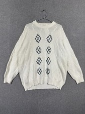 Vintage St Michael Pullover Herren XL Zopfmuster Argyle M&S Golf Hong Kong