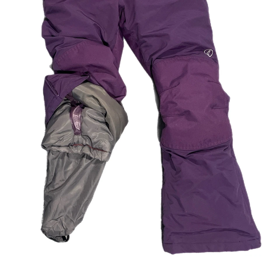 Lands End Squall Kids Purple Grow A Longs Ski Snow pants Bib Overalls Sz 10S EUC - Image 4 of 4