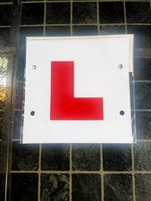 2 x FULLY MAGNETIC L PLATES SECURE Quick Easy To Fix Learner Sign - APPROVED