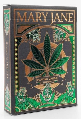 COLLECTIBLE PLAYING CARDS Mary Jane Premium Spielkarten, Luxus Kartendeck, Cannabis Blatt Design, Premium