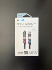 BRAND NEW 4-in-1 USB C Cable with LED Indicator, PD 5A BLACK