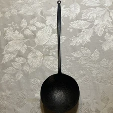 Antique Hand Forged Ladle One Piece Construction & Rat Tail Curl