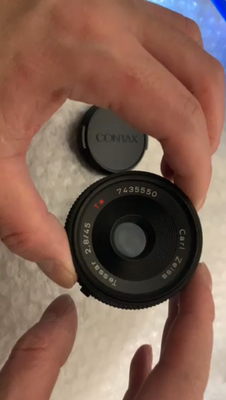 TOP MINT] Contax Carl Zeiss Tessar 45mm f/2.8 MMJ Black for C/Y
