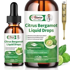 Organic Citrus Bergamot Bergamia Extract 600 mg Liquid Drops 30ml