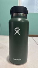 Hydro Flask Green Wide Flex Cap Mouth Water Bottle, 32 oz