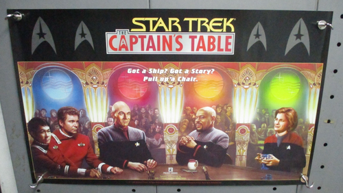 1998 Star Trek Captain's Table PROMO POSTER 14"x23" Pocket Books CM4722