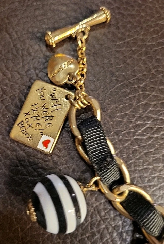 Vtg Betsy Johnson Charm Bracelet Bon Voyage Vacation Wish You Were Here Cruise - Image 4 of 4