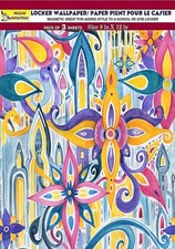 Magnetic Locker Wallpaper Made in USA - Pack of 3 Sheets Abstract vb019