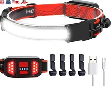 LED Rechargeable Head Lamp 1000lumens Hard Hat Headlamp 230Â° Wide Beam Headlamp