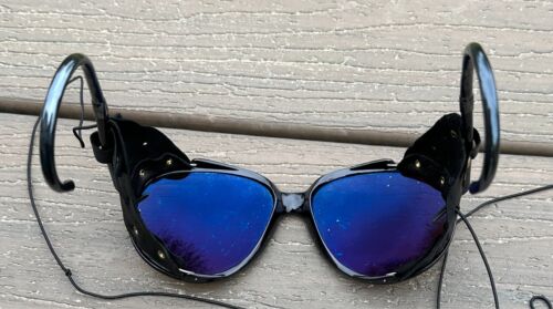 Vtg REI Glacier Aviator Black Sunglasses Climbing Mountaineering Skiing Japan - Picture 9 of 12