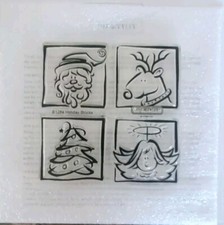 Close To My Heart Holiday Blocks Clear Acrylic Stamp Set B1284