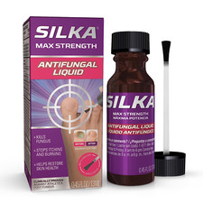 SILKA Max Strength Antifungal Liquid for Toenail Health, with Brush Applicator