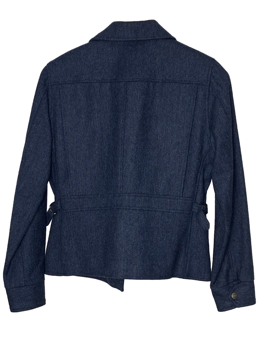 ジャケット LAUREN RALPH LAUREN Woman Jacket Navy 297967122 410 Lauren Ralph Lauren Women's Moto Jacket Navy blue zip up 100