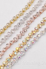 Thine Crystal Rhinestone Trim by the Yard- Fancy Cupchain Bridal Belt DIY