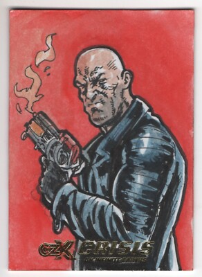 CZX Crisis on Infinite Earths sketch card by Arnaldo Sampaio